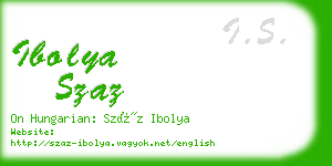 ibolya szaz business card